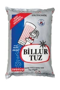 Billur İyotlu Toz Deniz Tuz Paket 3000 gr