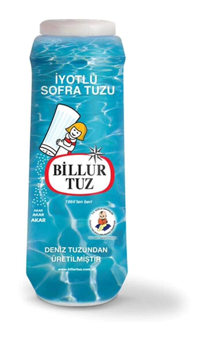 Billur Tuzluklu İyotlu Toz Sofra Tuz Kutu 500 gr
