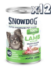 Snow Dog Super Premium Pet Food Parça Etli Yaş Köpek Maması 12 x 400 gr 12'li
