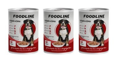 Foodline Biftekli Yaş Köpek Maması 3 x 400 gr 3'lü