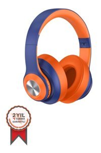Torima Sn-85 Kulak Üstü Kablosuz Bluetooth Kulaklık Turuncu - Lacivert