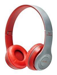 Karler P47 Kulak Üstü Kablosuz Bluetooth Kulaklık Kırmızı