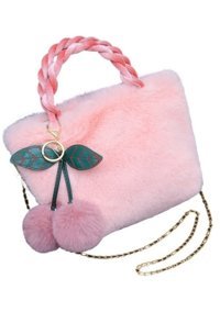 Forestbird Yeni Tavşan Peluş Kiraz Kadın Omuz Çantası Pembe