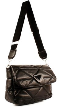 Luwwe Bag'S Nakışlı Taşlı Detay Kapaklı 20714 Kadın Omuz Çantası Siyah