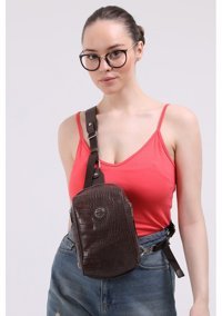 Morpelikan Vişne Kroko Body Bag Kadın Omuz Çantası Vişne