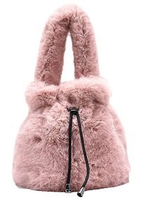 Alibee Kış Yeni Moda Kova Kurdele Basit DiyagonalKadın Omuz Çantası Pembe