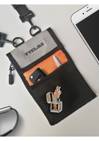 Vatkalimon Unisex Kadın Omuz Çantası Gri - Turuncu