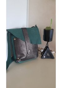Medorya Design Zümrüt i Hakiki Deri Hediyeli Kadın Omuz Çantası Yeşil