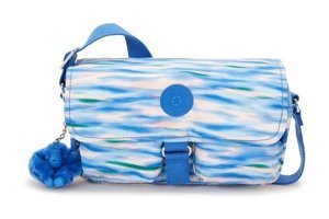 Kipling Chilly Up Desenli Dıluted Kadın Omuz Çantası Beyaz - Mavi