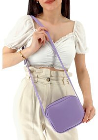 Çlk Accessories Küçük Kare Kadın Omuz Çantası Mor