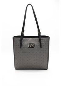 Silver & Polo Nv1096 Platin Kadın Omuz Çantası Platin - Siyah