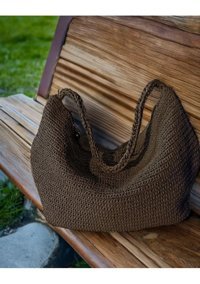 Ecndesing Hobo Plaj Kadın Omuz Çantası Kahverengi