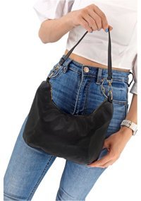 Çlk Accessories Paraşüt Oval Trl8016 Kadın Omuz Çantası Siyah