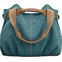 Jzcat Moda Akıllı Kanvas Tote Kadın Omuz Çantası Yeşil