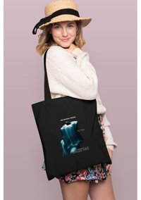 Brz Collection Delusional Theory Tote Bag Gabardin Kadın Omuz Çantası Siyah