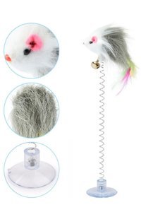 Kitchen Beauty Hareketli Peluş Tüylü Tırmalama Yavru Fare Kedi Oyuncağı
