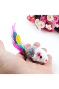 Patili Dünya Hareketli Peluş Tüylü Tırmalama Yavru Fare Kedi Oyuncağı