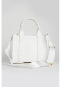 Dushaguzellik Fermuarlı Tote Bag Kadın Omuz Çantası Beyaz