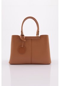 Dgn Metal Kulplu Klasik E561745R0385 Kadın Omuz Çantası Camel