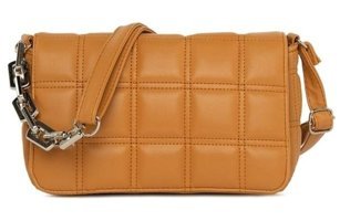 Bagmori Nakışlı Kapaklı Mini Kadın Omuz Çantası Camel