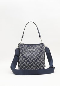 French Connection 22916 Fc Adina Monogram Bucket Shoulder Kadın Omuz Çantası Lacivert