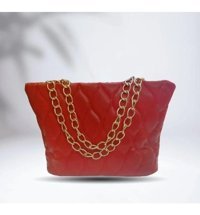 Soo Bag Soobag Kapitone Desenli Tek Gözlü Kadın Omuz Çantası Kırmızı