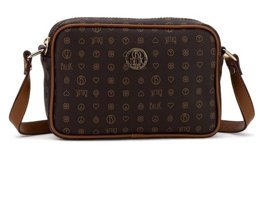 Bilik Deri Monogram Nv 1002 Kadın Omuz Çantası Kahverengi - Taba