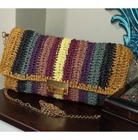 Ecndesing Handmade Kutu Kadın Omuz Çantası Çok Renkli
