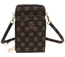 Newish Polo Çok Bölmeli Altın Kadın Omuz Çantası Siyah - Altın