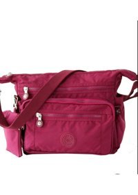 Mega Bag Krinkıl Kumaş Mega213 Kadın Omuz Çantası Bordo