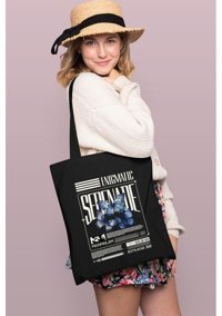 Brz Collection Enigmatic Serenade Tote Bag Gabardin Kadın Omuz Çantası Siyah