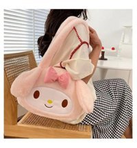 Yufy Çanta Sanrio My Melody Peluş Anime Kadın Omuz Çantası Pembe