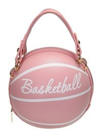 Jzcat Basketbol Şekli Zincir Tasarım Şık Kadın Omuz Çantası Pembe