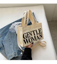 Yystore Bdhz9232 Mektup Baskı İki Amaçlı Kadın Omuz Çantası Kırık Beyaz