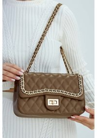 Tamer Tanca Vegan Taupe 921 26480 Bn Sk2324 Taupe Kadın Omuz Çantası Kahverengi