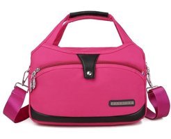 Sunnystore Ss Kanvas Büyük Kapasiteli Naylon Oxford Kadın Omuz Çantası Fuşya