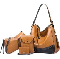 Cbtx Global 21506 4'Ü 1 Arada Moda Büyük Kapasiteli Yumuşak Deri Kadın Omuz Çantası Lacivert