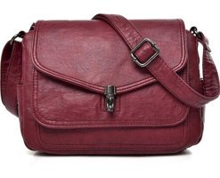 Globeasy Yeni Mizaç Yumuşak Moda Kadın Omuz Çantası Kırmızı