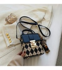 Jzcat Yeni Moda Tüm Maç Taşınabilir Küçük Kare Kadın Omuz Çantası Mavi