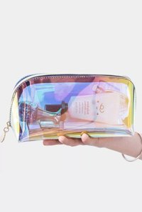 Rıpstar Ripstar0023 Şeffaf Düz Plastik Küçük Boy Seyahat Makyaj Çantası