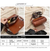 Summer Love Retro Küçük Çok Yönlü Geniş Kadın Omuz Çantası Siyah