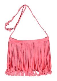Worryfreeshopping Lbw Devils Eye Püsküllü Po Vintage Kadın Omuz Çantası Beyaz - Pembe