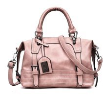 Sones Rahat Retro Pu Messenger Kadın Omuz Çantası Pembe