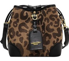 Happyplanet Kk Küçük Leopar Postacı Kova Kadın Omuz Çantası Siyah