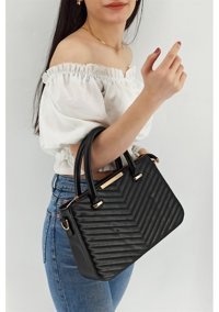 Çlk Accessories Kapitone Kadın Omuz Çantası Siyah