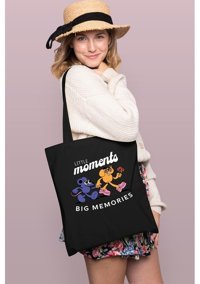 Brz Collection Little Moments Tote Bag Gabardin Kadın Omuz Çantası Siyah