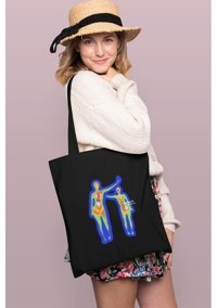 Brz Collection Coolane Figure Tote Bag Gabardin Kadın Omuz Çantası Siyah