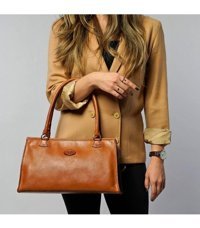 Gön Handmade Deri Arnas Kadın Omuz Çantası Kırmızı