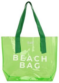 Bagmori Beach Bag Şeffaf Plaj Kadın Omuz Çantası Yeşil
