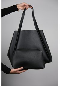Luvi Shoes Klos Floter Kadın Omuz Çantası Siyah